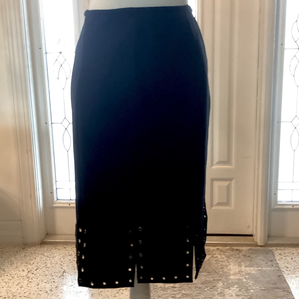 Form fitting “car wash” pencil skirt
